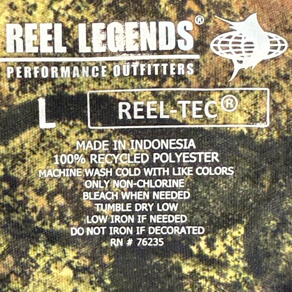 Reel Legends Performance Reel-Tec Long Sleeve Fishing Shirt Size Large - Picture 4 of 6
